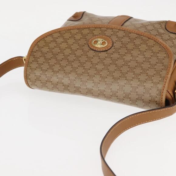 CELINE Macadam Canvas Shoulder Bag Pvc Beige Gold - Picture 7 of 13